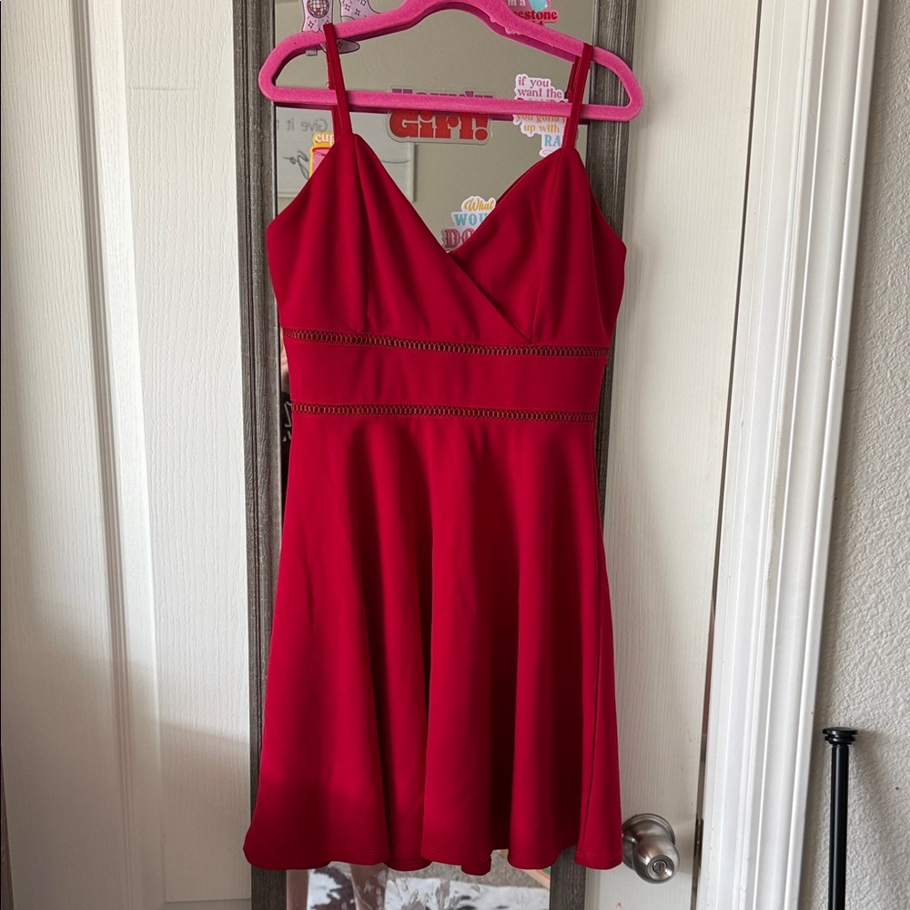 Jun & Ivy Vibrant Red Dress